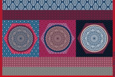 Pillow Party by joulijou Panel ca. 98 cm in Beeren/Rottönen